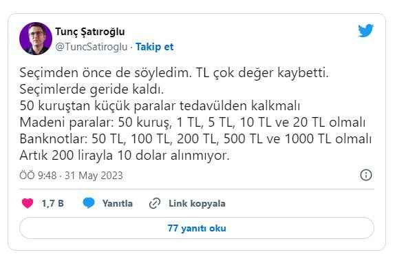 Ünlü ekonomistten seçim sonrası dikkat çeken çağrı, "Tedavülden kalkmalı"