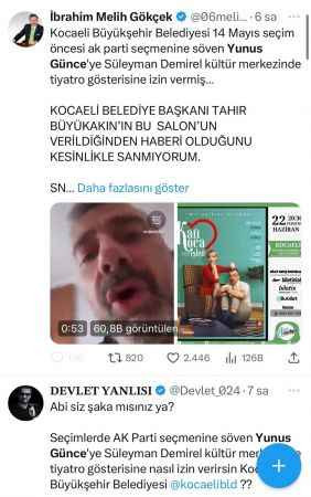AKP’lilere “troll” demişti Kocaeli’deki oyunu iptal edildi