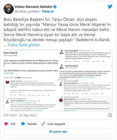 Tanju Özcan "Akşener'e siyasi kazık attı" demişti...Mansur Yavaş cephesinden sert yanıt