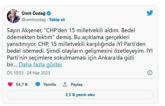 "Akşener gün içinde iki farklı partiyle anlaşma yaptı"