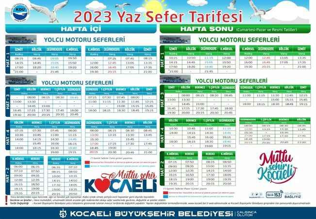 Deniz ulaşımında yaz sefer tarifesine geçilecek