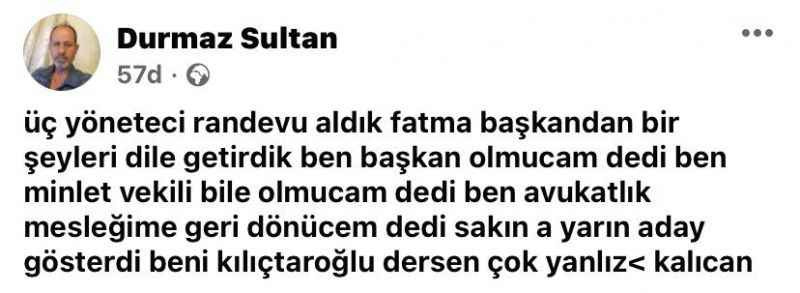 Hürriyet mahallelisini de bezdirdi: Ben avukatlığa geri döneceğim