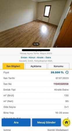 Aynı ev, iki farklı fiyat, bu evin fiyatı aynı hafta içinde 2 bin TL yükseldi!