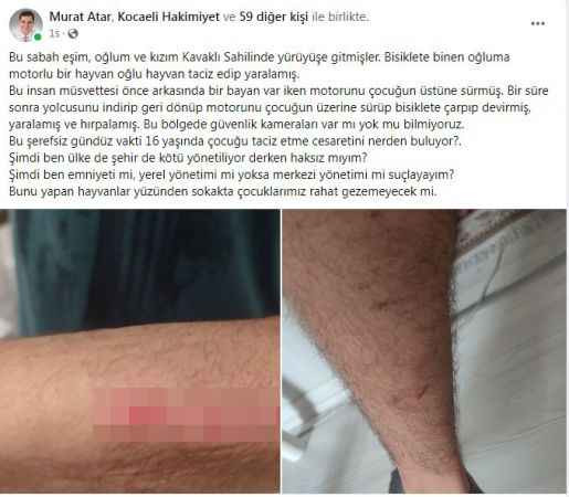 Gündüz vakti bisiklet süren gence saldırdılar