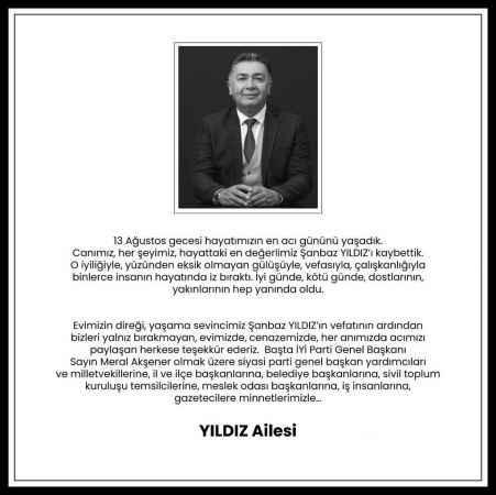 Şanbaz Yıldız’ın ailesinden mesaj var