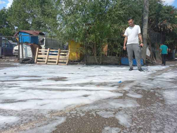 Kocaeli'de sağanak sonrası şaşırtan görüntü