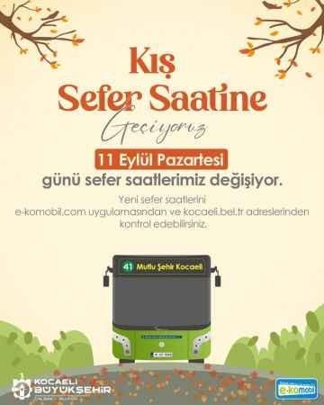 Ulaşımda kış tarifesi başlıyor