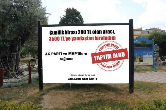 Montajlı billboardlarla yüklendi