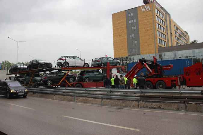 Yol kayganlaştı D-100’de faciadan dönüldü