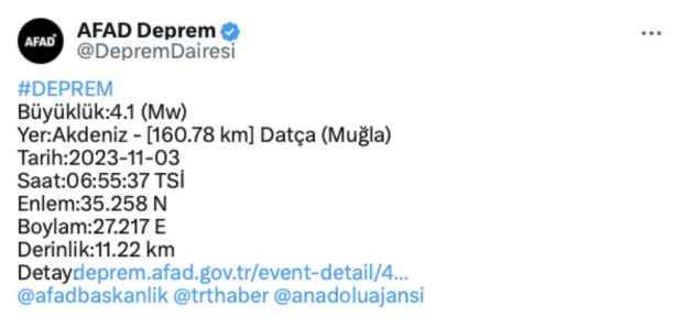 Akdeniz'de korkutan deprem!