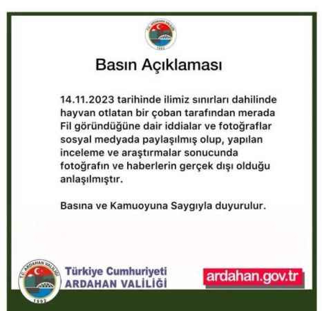Türkiye'de fil alarmı