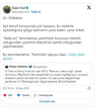 Özgür Özel'den 'baba evi' açıklaması