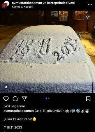 Kocaeli'de yılın ilk karı yağdı!