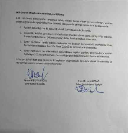 Ümit Özdağ paylaştı... İşte Kılıçdaroğlu ile yaptığı 'gizli protokol'