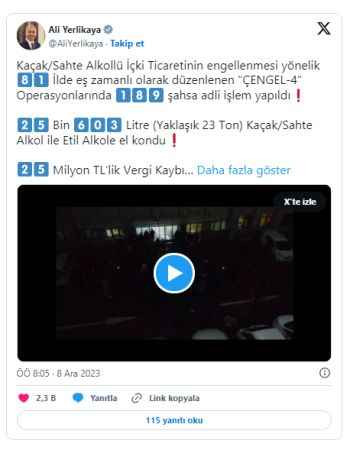 Bakan Yerlikaya duyurdu: 81 ilde 'Çengel-4' operasyonu
