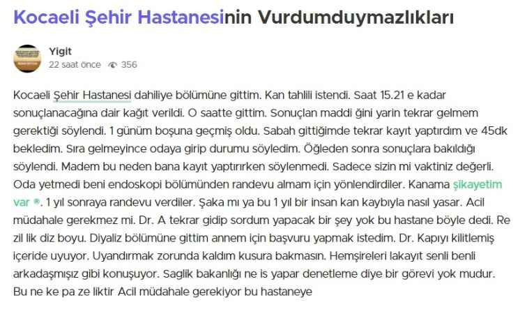 “Kanamam var 1 yıl sonraya randevu verdiler”