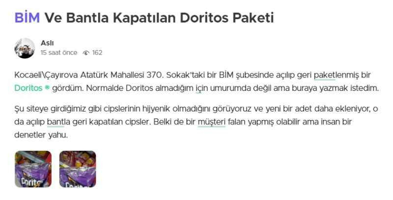 Zincir markette bir garip olay Kim yaptı bunu
