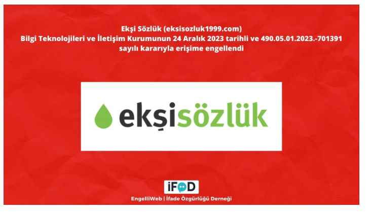 Ekşi Sözlük'e bir erişim engeli daha geldi
