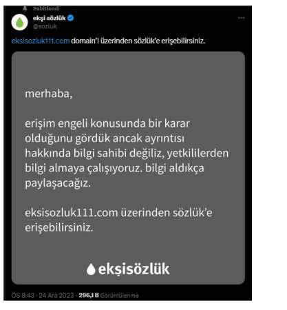 Ekşi Sözlük'e bir erişim engeli daha geldi