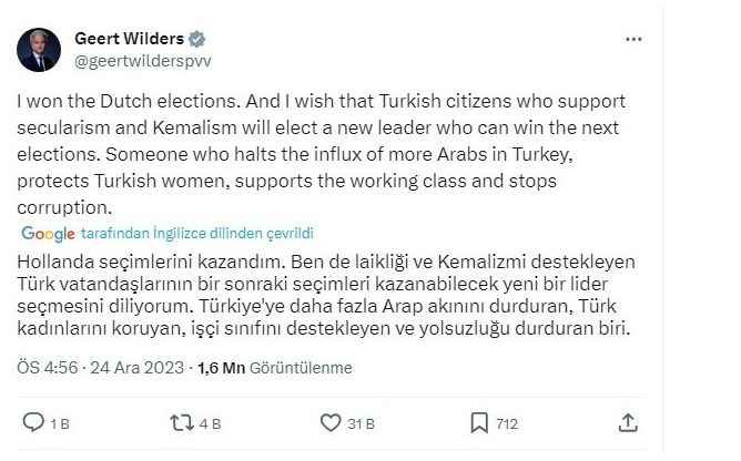 Seçimi kazandı Türklere seslendi