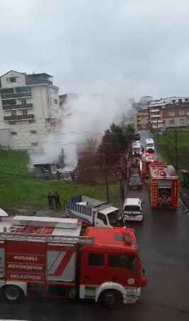 Yaşlı çiftin evinde yangın paniği