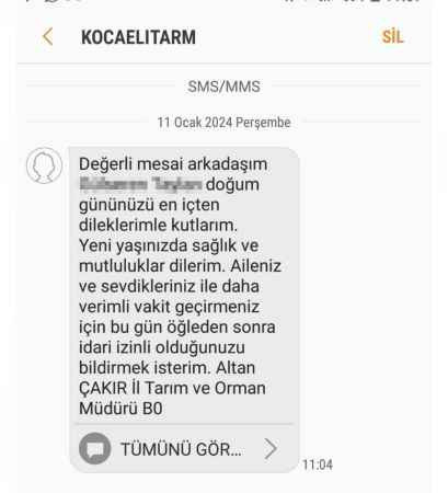 İl tarım müdürlüğünde doğum günü jesti