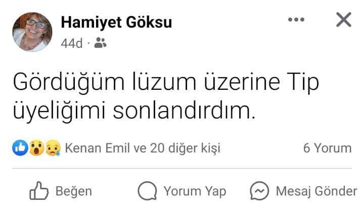 Eşi il başkanıydı… CHP’li eski başkan TİP’ten istifa etti!