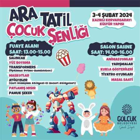 Çocukların tatil heyecanı şenlikte devam edecek