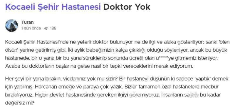 Babadan hastaneye tepki: Vicdanınız yok mu sizin?