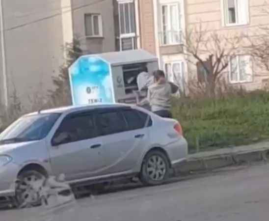 Giysi kumbarasında pes dedirten olay!