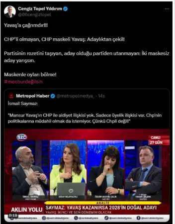 O isimden Mansur Yavaş'a 'adaylıktan çekil' çağrısı!