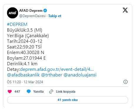 Çanakkale'de deprem paniği devam ediyor!