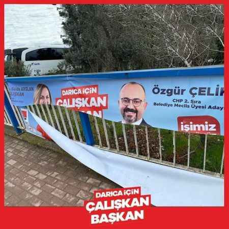 Kocaeli’de adayların afişlerini yırtan yırtana!