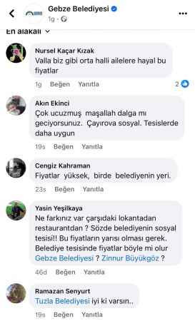 Sözde belediye tesisi! Bu fiyatlar Gebzeli vatandaşı isyan ettirdi!