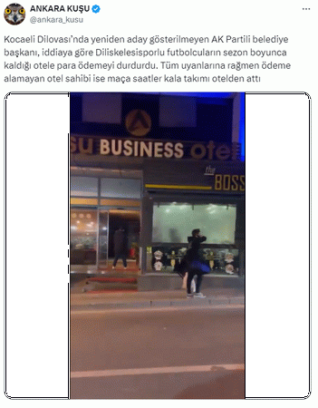 "Aday yapılmayan belediye başkanı desteği kesti futbolcular otelden atıldı" iddiası
