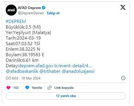 Adıyaman ve Malatya'da peş peşe deprem!
