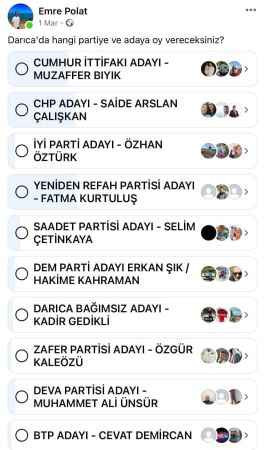 CHP’li yönetici ankette AKP adayına oy verdi