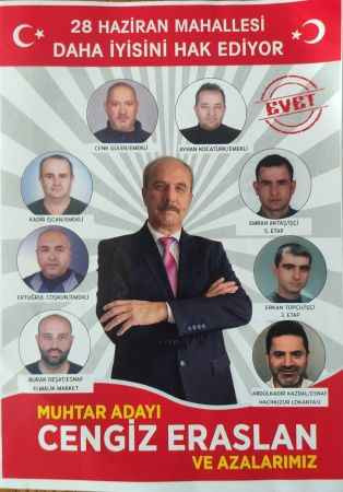 İSU Emeklisi Cengiz Eraslan, 28 Haziran’a aday!