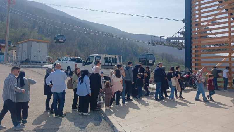 Kocaelililer teleferiğe akın etti