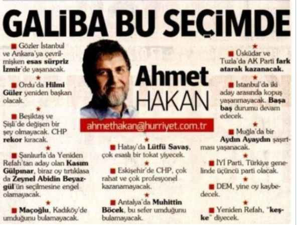 Ahmet Hakan'ın tutmayan seçim tahminleri gündem oldu