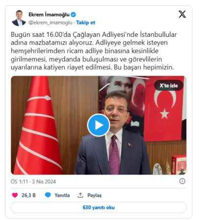 Ekrem İmamoğlu mazbatasını aldı