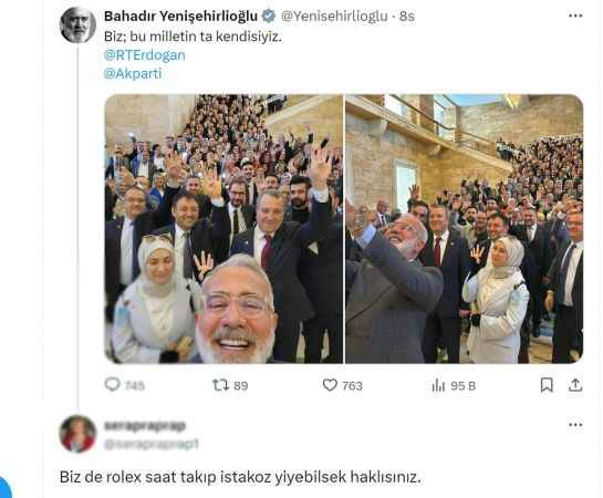 AKP’de Rolex kazası “Biz bu milletin ta kendisiyiz” diye paylaştı yarım milyonluk saati görülünce sildi