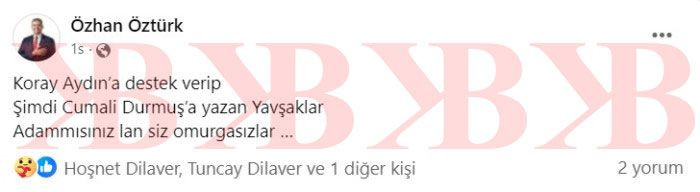 İYİ Partili adaydan şok sözler “Aydın’a destek verip Cumali Durmuş’a yazan yavşaklar…”