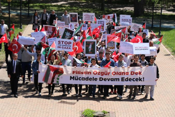 Kocaeli’de öğrencilerden Filistin için eylem