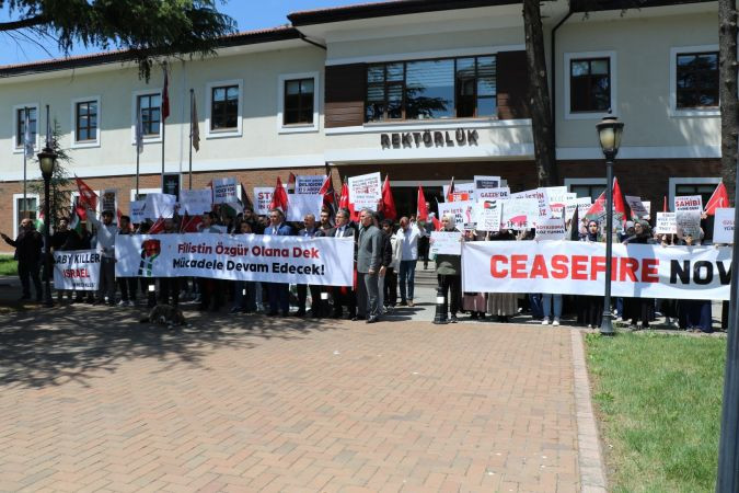 Kocaeli’de öğrencilerden Filistin için eylem