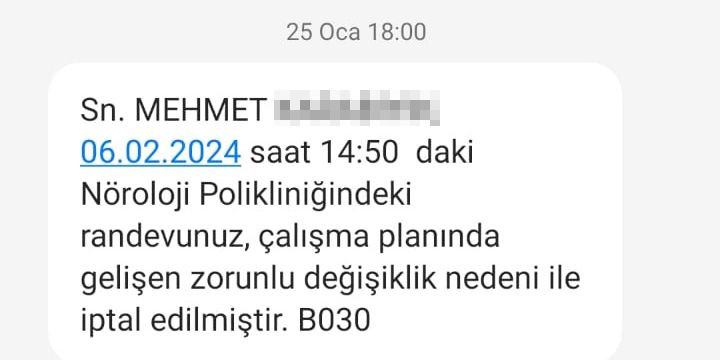 MHRS'den gelen mesajlar çıldırttı! Şikayet yağıyor! Hastanelerde randevu iptali rezaleti!