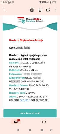 MHRS'den gelen mesajlar çıldırttı! Şikayet yağıyor! Hastanelerde randevu iptali rezaleti!