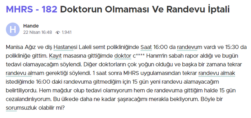 MHRS'den gelen mesajlar çıldırttı! Şikayet yağıyor! Hastanelerde randevu iptali rezaleti!