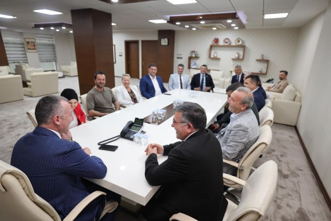 Büyükakın muhtarları ağırladı