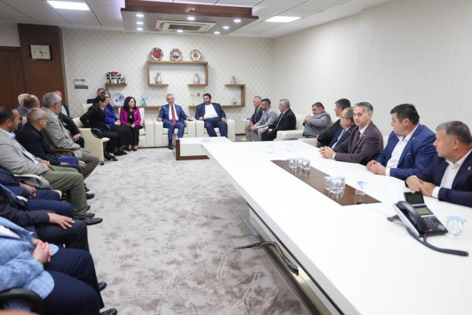 Büyükakın muhtarları ağırladı